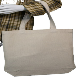 Sac fourre-tout en coton biologique personnalisé en gros, sac de courses économique en toile recyclée réutilisable avec logo imprimé et motif lettres - Product Image 6