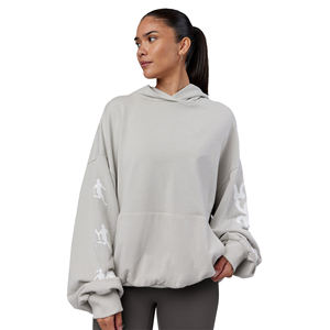 Venta al por mayor: Sudadera casual de invierno para mujer, 100% algodón, lavado mineral, hombros caídos, peso pesado, efecto desgastado, estilo vintage ácido, oversize - Product Image 1