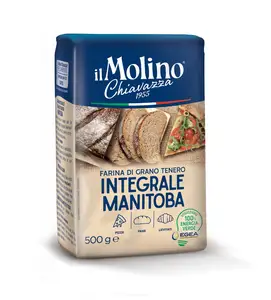 高品质100% 天然面粉全麦马尼托巴面粉是专业用途的理想选择，意大利制造，准备发货