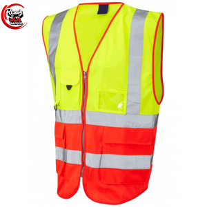 Prix usine gilet de sécurité haute visibilité personnalisable multi-poches route veste de travail réfléchissante polyester imperméable respirant - Product Image 6