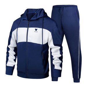 Survêtement léger à capuche pour homme, coupe régulière, grande taille, couleur unie, haute qualité, vêtements de sport d'extérieur - Product Image 1