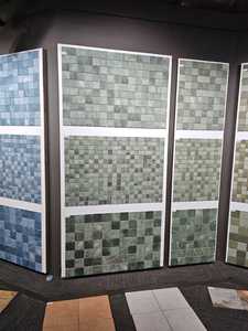 Inyección de tinta 30x30cm patrón de mármol cascada Spa baño decoración de pared cerámica porcelana mosaico verde piscina azulejos aspecto de piedra - Product Image 2