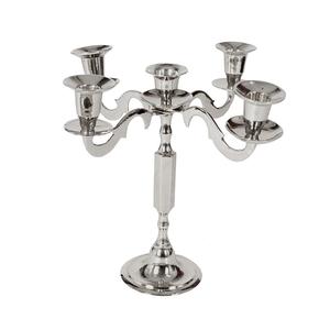 Bougeoir en aluminium à 4 verres de finition antique pour la conception de la maison Bougeoir de Noël en cristal décoratif pour le sol du jardin - Product Image 4