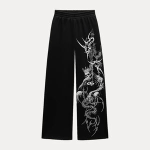 Pantalon ample pour homme avec logo personnalisé en usine, lavage à l'acide vintage, pantalon baggy brodé, pantalon baggy délavé - Product Image 4