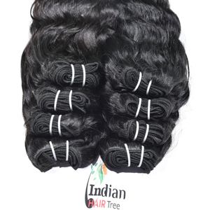 ผมแท้ 100% ราคาโรงงานขายส่ง คุณภาพธรรมชาติ สีดำเป็นลอน  ผู้ผลิตจัดจำหน่าย  จัดเรียงเกล็ดผม  แบบอินเดียนดีฟเวฟ - Product Image 5