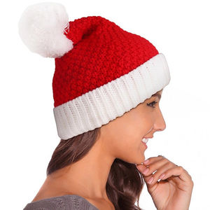 Gorro Navideño de Terciopelo Grueso con Diseño de Logotipo Personalizado Bordado, Gorro de Santa Claus para Celebrar - Product Image 2