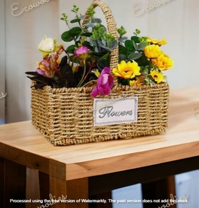 Handmade <b>Flower</b> Woven <b>Basket</b> Indoor Hand Woven Plant <b>Basket</b> Storage <b>for</b> Hotel Lobbie Home Gardens Cane Wicker <b>Flower</b> <b>Basket</b> - Product Image 3