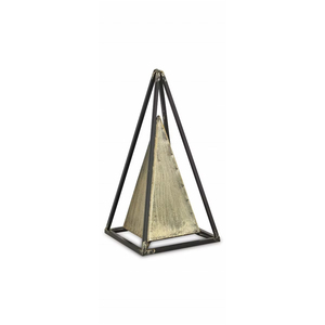 Étagère de cheminée moderne en métal poli pour la décoration de la maison, du salon, de la table et de l'entrée, par Ambience Lifestyle - Product Image 1