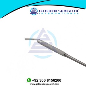 Manche de scalpel solide rond coudé 14cm lame tenant la poignée cou mince Instruments chirurgicaux - Product Image 4
