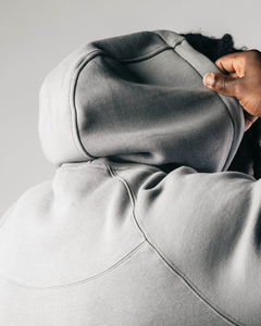 Sweat à capuche de performance de qualité supérieure, coupe classique, 55% coton, 45% polyester, pull-over, en vrac, surdimensionné, uni, brodé, coupe-vent - Product Image 6