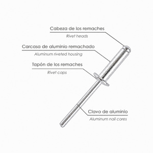 Rivetti in alluminio O/ 4,0 x 12 mm. Scatola da 1000 unità - Product Image 5