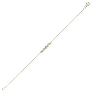 Bracelet de tennis classique en or 14 carats bijoux de mariage délicats avec moissanite et diamant cadeau de fête parfait - Product Image 3