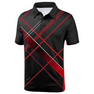 Polos transpirables de alta calidad transpirables con estampado completo de verano de manga corta Polos casuales de moda para hombres - Product Image 3