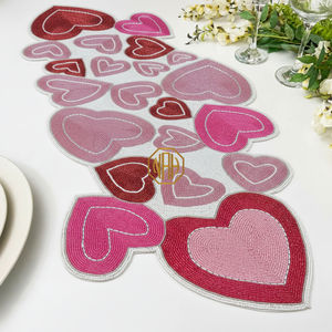 Camino de Mesa Bordado a Mano Personalizado de 36 Pulgadas con Cuentas de Vidrio, MOQ Bajo - Product Image 6