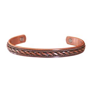 Engraved Swirl Design Pure <b>Copper</b> Cuff <b>Bracelet</b> (Adjustable) - Product Image 5