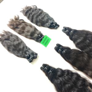 100% Extensions de cheveux humains de Temple indien vierge non transformés pas cher ondulé noir cuticule alignée faisceaux lâche vague profonde naturel - Product Image 6