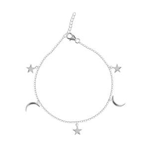 Achetez des chevillères/Payals 100 % argent 925 véritable pour femmes et filles, plaquées or 14 carats avec une pierre principale en diamant mignon et un matériau de qualité. - Product Image 1