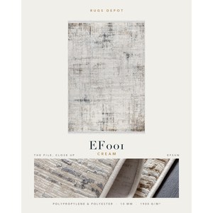 พรมโพลีโพรพิลีนและโพลีเอสเตอร์ขายส่ง EFSUN EF001 สีครีม ผลิตด้วยเครื่องจักร พรมตุรกีสำหรับห้องนั่งเล่น โครงการโรงแรม - Product Image 2