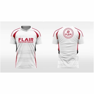 Maillot de football personnalisé pour adultes – Qualité supérieure, 100 % polyester, confortable, respirant, séchage rapide, anti-bactérien, col en V, coupe courte - Product Image 5