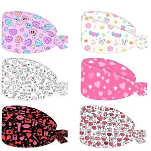 หมวกสครับสำหรับทำงานหมวกพยาบาลปรับได้หมวกแก๊ปพยาบาลผมสำหรับผู้หญิงหมวกพิมพ์ลายสวยงามออกแบบได้ตามที่ต้องการ - Product Image 1