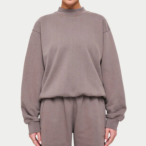 Sweatshirts décontractés pour femmes en molleton 100% coton, couleur personnalisée, logo frontal, service OEM - Product Image 6