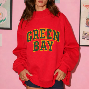 Sweat-shirt à col montant oversize pour femme, coupe ample, en polaire confortable, écologique, streetwear d'automne, imprimé, décontracté, manches longues, pour l'hiver - Product Image 2