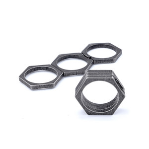 mens jewelry stainless steel black hexagon <b>ring</b> for <b>man</b> - Product Image 2