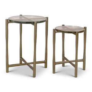 Table d'appoint Table basse en fer avec dessus en verre Nouveau design personnalisé Fabriqué en Inde Utilisation Restaurant Chambre d'hôtel Quantité en vrac - Product Image 1
