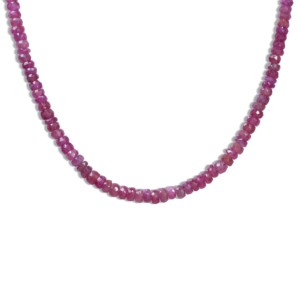 GOODSTONE, collar de plata de ley 925 para mujer, chapado en oro con cuentas de rubí Natural, oro amarillo, tamaño relleno 16, joyería de piedra natal - Product Image 1