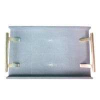 Plateau de service rectangulaire en similicuir velours shagreen MDF modèle DPC 052 avec bords en placage pour la maison, l'hôtel, le restaurant, les mariages
