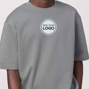 AIRism algodón media manga de gran tamaño relajado ajuste camiseta Ringer logotipo personalizado camiseta de gran tamaño - Product Image 1