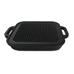 Jim Beam 2-Piece <b>Cast</b> Iron Skillet & Griddle Set Lid Doubles As Reversible Griddle - Product Image 1