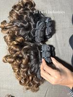Extensions de cheveux humains bouclés indiens Remy double trame, 100g, boucles rebondissantes, pour tissage