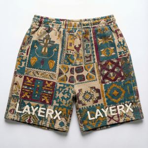 Pantalones Cortos de Algodón Sólido de Cintura Media para Hombre, Estampado Personalizado, Corte Cuadrado, Ropa de Gimnasio, Ropa Casual de Calle, Venta al por Mayor - Product Image 2