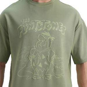 T-shirt personnalisé lourd 100% coton recadrée Boxy Fit T-shirt surdimensionné avec broderie et épaules tombantes T-shirt tricoté sur le devant - Product Image 5