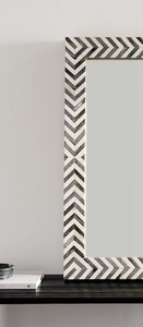 Decoración de lujo de diseñador de espejo de pared Rectangular con incrustaciones de resina Premium para hogares y oficinas - Product Image 5