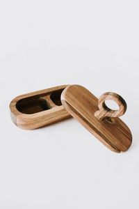 Sugar Crock Deluxe calidad forma personalizada madera de roble hogar y cocina Mesa contenedor de azúcar al precio más barato de la India - Product Image 2