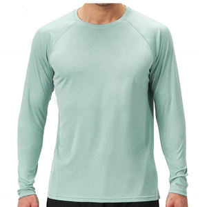 Camiseta de hombro caído de gran tamaño para hombre con estampado personalizado de alta calidad Jersey ropa de calle de algodón largo sólido cuello redondo peso pesado largo - Product Image 1