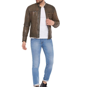 Rugged leather jacket built for strength comfort smooth mobility and warm interior for <b>all</b> season wear - Product Image 6