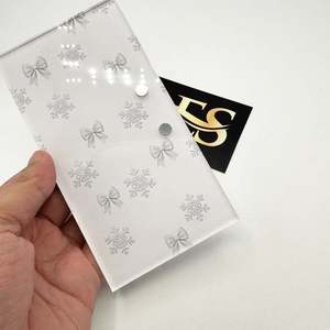 Venta caliente copos de nieve arco pestañas azulejos logotipo personalizado Navidad acrílico sostenible pestañas azulejos con imanes para pinzas de pestañas - Product Image 5