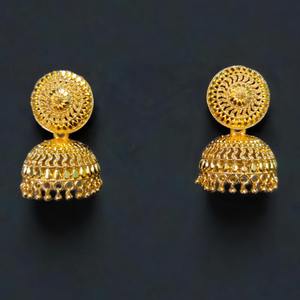 Reasonable Prices <b>Earrings</b> Set with Traditional Designed 22CT Gold Plated Jhumka Style <b>Earrings</b> Jewelry for Women Wear - Product Image 1