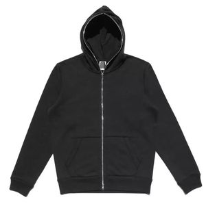 2024 más vendido personalizado 100% algodón polar sólido con capucha cremallera completa transpirable de talla grande Sudadera con capucha con para - Product Image 6