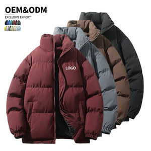 Veste d'hiver matelassée en duvet pour homme de qualité supérieure, imperméable, avec col montant, en toile, surdimensionnée, style bulle - Product Image 4