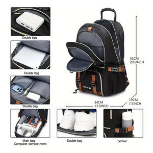 Venta al por mayor de Mochila deportiva con logotipo informal para jóvenes con cierre de cremallera y forro de algodón-impermeable ligero duradero precio bajo - Product Image 6