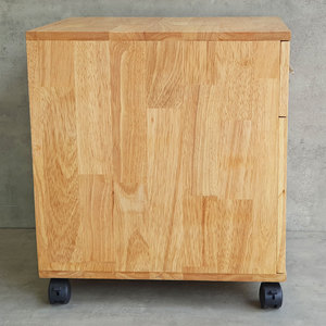 Minimalist Design Mobile Rubber Wood Personal Filing <b>Cabinet</b> 40x50x50cm <b>Lockable</b> and Movable for Office File <b>Storage</b> TCN68003 - Product Image 4