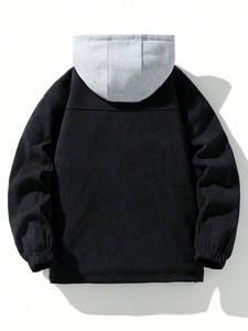 Sweats à capuche en tissu polaire personnalisé sweat à capuche coupe-vent décontracté surdimensionné OEM impression broderie logo pour sweat à capuche unisexe - Product Image 2