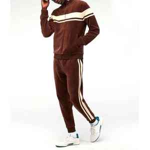 Customized Packing Men <b>Velvet</b> <b>Tracksuit</b> Adults Plain Slim Fit Male Best Arrival Lightweight Plus Size Best <b>Tracksuit</b> For Men - Product Image 3