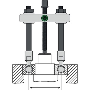 KUKKO 7-Piece Ball Bearing <b>Puller</b> Set Clamping Range 35-120 mm Gear <b>Pullers</b> - Product Image 6