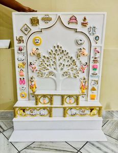 Desire Marble Modern Anti-Corrosión Home Temple Escultura para Hindu Puja Room Decor Makrana Mármol Tallas de piedra - Product Image 1