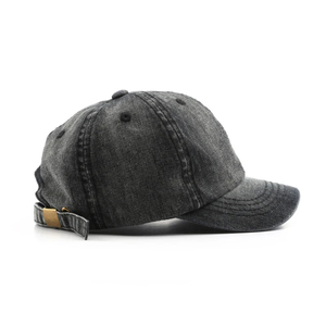 Casquette de baseball personnalisée à 5 panneaux avec broderie à la main, style Dad Hat, surdimensionnée, en denim délavé de haute qualité, en coton vieilli - Product Image 6